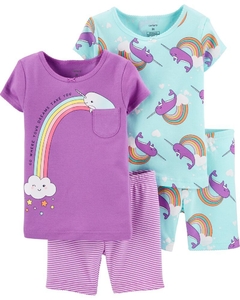 Pijama 4 Peças Carter's "Rainbow" - 2H440110 - Tamanho 3 anos