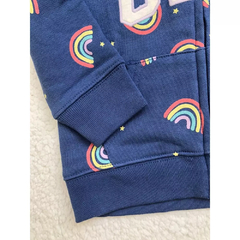 Moletom GAP Ziper Rainbow Azul - GAP792 - Tamanho 2 anos - comprar online
