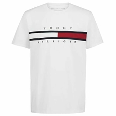 Camiseta Tommy Hilfiger Infantil Branca - TH100- Tamanho 6 anos