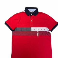 Camiseta Gola Polo Tommy Hilfiger Vermelha - Tamanho P