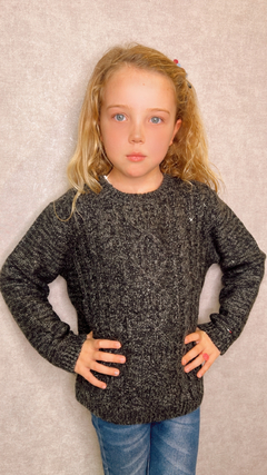 Blusão Tommy Hilfiger Menina Cinza Mescla Escuro - TH075 - Tamanho 6 - 7 anos - loja online