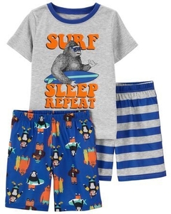 Pijama 3 peças Carters "Surf" - 3L937910- Tamanho 7 anos - comprar online