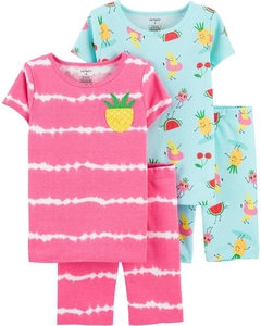 Pijama 4 Peças Carter's "Pineapple" - 3L939910 - Tamanho 6 anos - comprar online