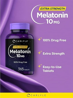 Melatonina 10mg Extra Strength Carlyle 365 tabletes na internet