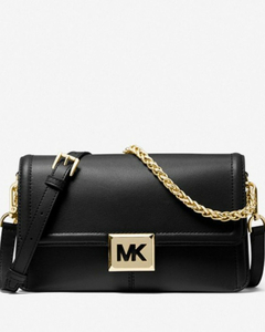 Bolsa Michael Kors Sonia Medium Logo and Faux Leather Convertible Shoulder Bag Black - comprar online