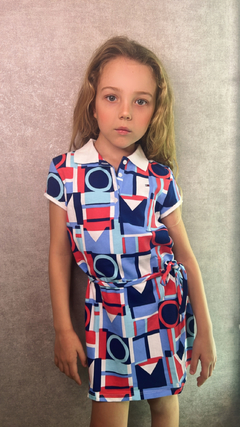 Vestido Tommy Hilfiger Letters - TH2552 - Tamanho 6 anos