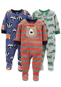 Kit 3 Macacões Fleece Simple Joys By Carters - SJ9090A - Tamanho 5 anos