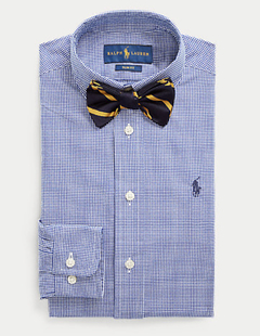 Camisa Ralph Lauren Gingham Cotton Azul / Branco - RL2383 - Tamanho 7 anos - comprar online