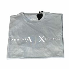 Camiseta Masculina Armani Exchange Gola Redonda Cinza - Tamanho G
