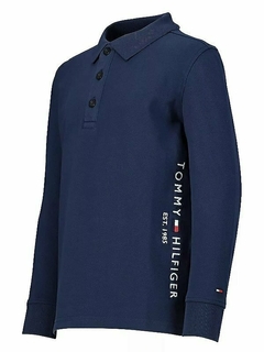 Camiseta Gola Polo Tommy Hilfiger Manga Longa Azul Marinho - TH4842 - Tamanho 6 anos - comprar online