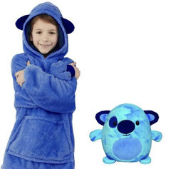 Moletom Travesseiro Ursinho Azul - Tamanho 5 - 12 Anos