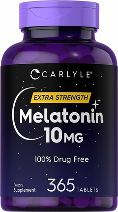Melatonina 10mg Extra Strength Carlyle 365 tabletes