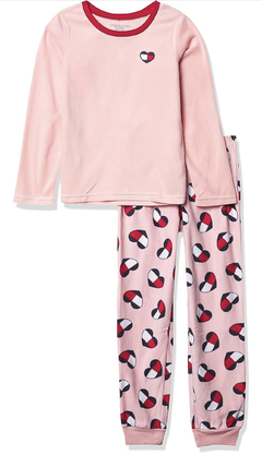 Pijama Tommy Hilfiger Fleece Infantil Menina - TH7772 - Tamanho 6 - 7 anos