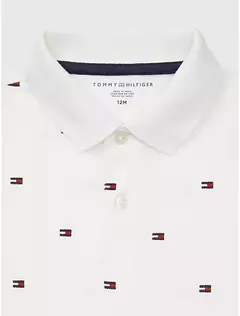 Camiseta Polo Tommy Hilfiger Bandeira logo - TH7091- Tamanho 18 meses na internet