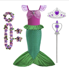 Fantasia Infantil Little Mermaid Premium - Tamanho 3- 4 anos
