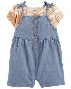 Jardineira Jeans Carters - 1N585710 - Tamanho 12 meses