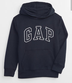 Moletom Gap Fleece Azul Marinho/Logo Branco - GAP069 - Tamanho 8 anos