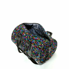 Justice Girls Weekender Duffel Handbag Black Sparkle - Mimos de Orlando