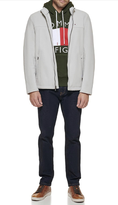 Moletom Masculino Tommy Hilfiger Fleece Cinza - Tamanho GG - loja online