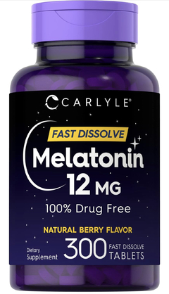 Melatonina Carlyle Fast Dissolve - 12 - Mg - 300Tablets