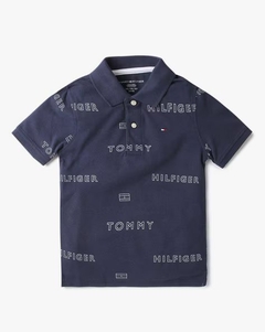 Camiseta Polo Tommy Hilfiger Azul Marinho - TH7999 - Tamanho 6 - 7 anos