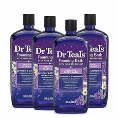 Banho de espuma Dr Teal com sal Epsom puro, mistura para dormir com óleos essenciais de melatonina, lavanda e camomila, - comprar online