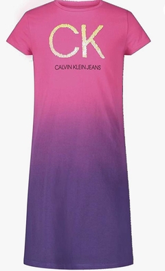 Vestido Calvin Klein Jeans Degradê - CK650 - Tamanho 6 anos