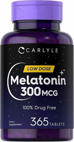 Melatonina Carlyle 300 mcg Low Dose - 365 comprimidos