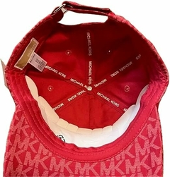 Boné Michael Kors Logo Signature Vermelho/Rosa- Tamanho único - Mimos de Orlando