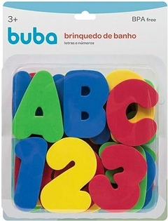 Brinquedo de Banho Letras e Números, Buba, Colorido