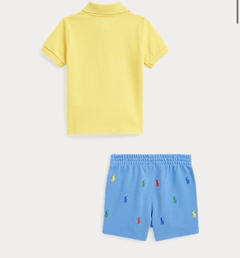 Conjunto Ralph Lauren Polo Shirt & Short Set - Signal Yellow - Tamanho 12 meses - comprar online