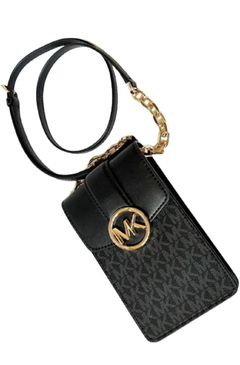 Bolsa Michael Kors Carmen Smartphone Crossbody Bag Black Logo - comprar online