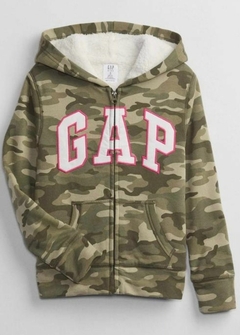 Moletom Gap Ziper Forrado Sherpa Camo- GAP4804 - Tamanho 8 anos