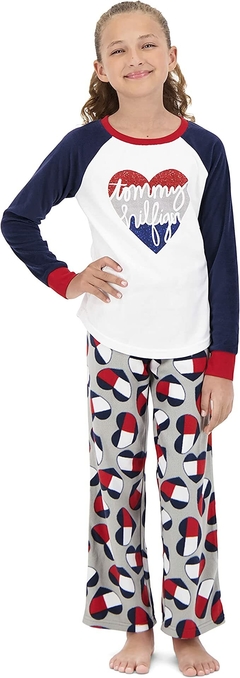 Pijama Tommy Hilfiger Fleece Infantil Menina - TH7652 - Tamanho 8 - 10 anos - comprar online