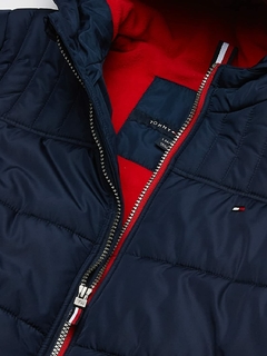 Jaqueta Infantil Tommy Hilfiger Puffer Azul Marinho - TH3633 - Tamanho 14 - 16 anos - comprar online