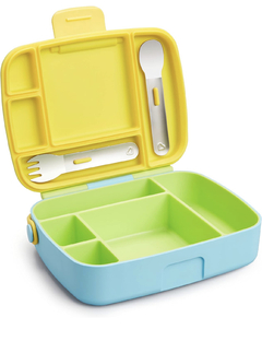 Munchkin® Lunch™ Bento Box para crianças, inclui utensílios, azul