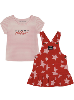 Kit Vestido + Camiseta Tommy Hilfiger Girl - TH7222 - Tamanho 18 meses - comprar online