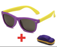 Óculos de Sol - Case Carros - Roxo / Amarelo - Idade 1 a 3 anos