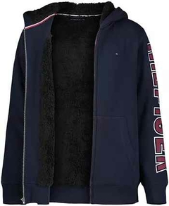 Moletom Infantil Tommy Hilfiger Forrado Sherpa Azul Marinho - TH7476 - Tamanho 5 anos - comprar online