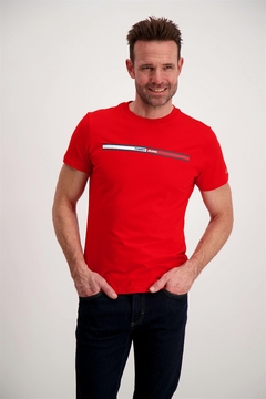Camiseta Masculina Tommy Hilfiger Vermelha - TH0777 - Tamanho M