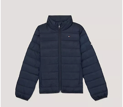 Jaqueta Infantil Puffer Tommy Hilfiger Azul Marinho - TH1812 - Tamanho 8 - 10 anos