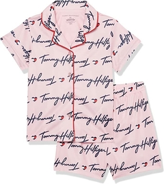 Pijama Tommy Hilfiger Girls TH765 - tamanho 3 anos
