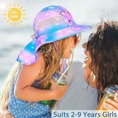 Imagem do Chapéu Proteção Solar Unicórnio Blue Purple - Tamanho de 2 a 9 anos