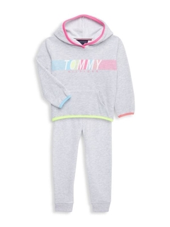 Conjunto Moletom Infantil Tommy Hilfiger Cinza - TH1698 - Tamanho 6 anos