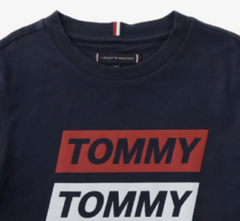 Camiseta Manga Longa Tommy Hilfiger Azul Marinho - TH9845 - Tamanho 6 - 7 anos - comprar online