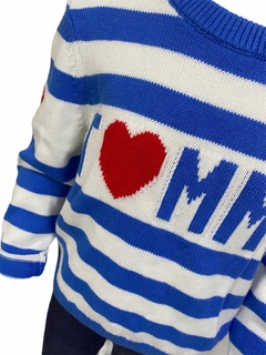 Sweater Tommy Hilfiger Listrado - TH545 - Tamanho 6 - 7 anos na internet