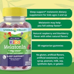 Spring Valley Fast Dissolve Kids Melatonina Sabor Uva, 1 Mg, 60 Gummies - comprar online