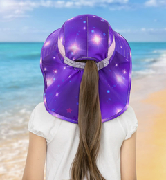 Imagem do Chapéu Proteção Solar Unicórnio Roxo- Tamanho de 2 a 9 anos - FPS 50+