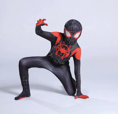 Fantasia Homem Aranha Infantil Super Heróis - Miles Morales - 130 cm