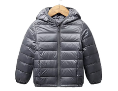 Jaqueta Puffer Infantil Ultraleve by Mimos de Orlando - Cor Cinza - Tamanho 9 anos